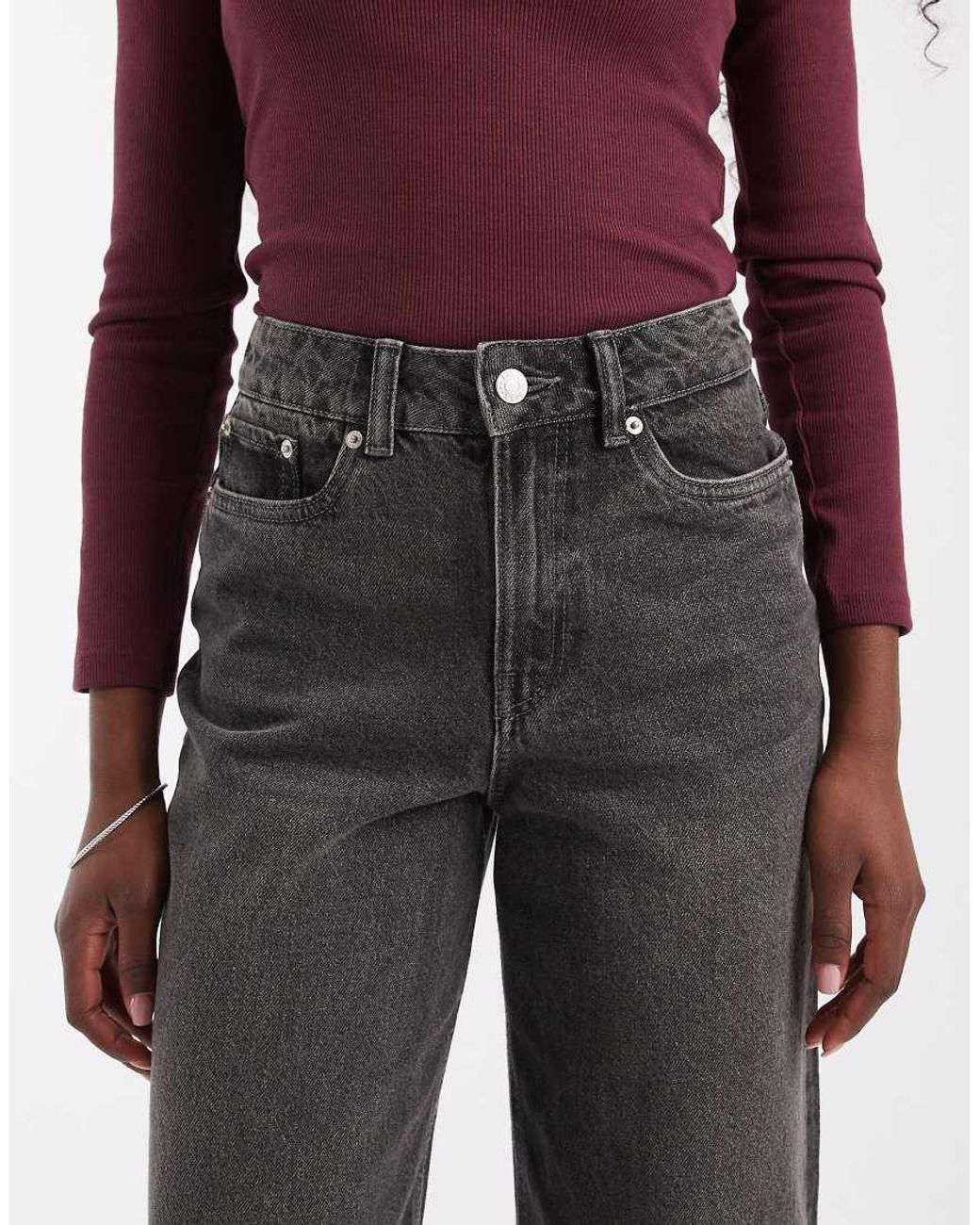 JJXX Red Tokyo High Waisted Wide Leg Jeans