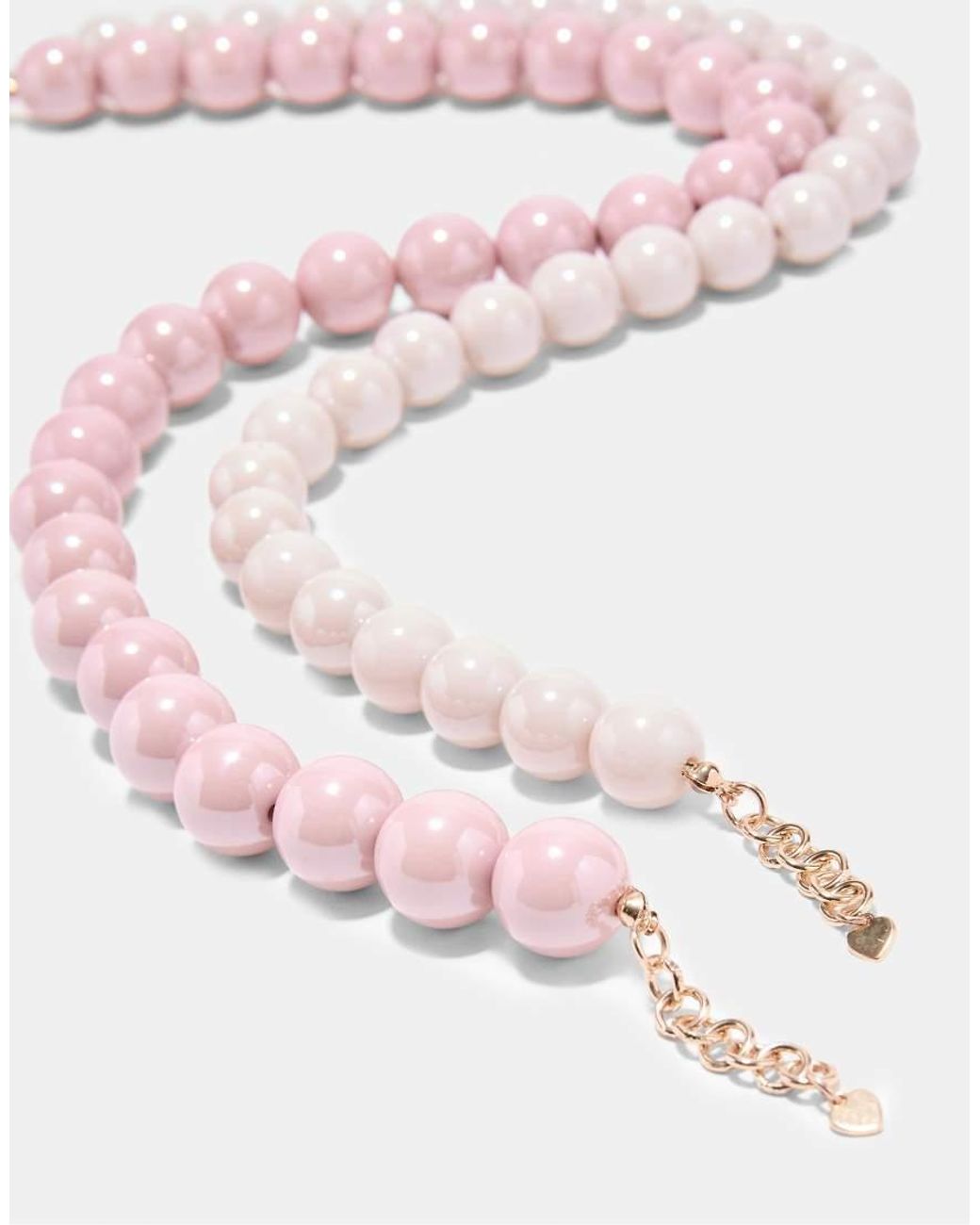 Stradivarius Brown Set Of 2 Bead Necklaces