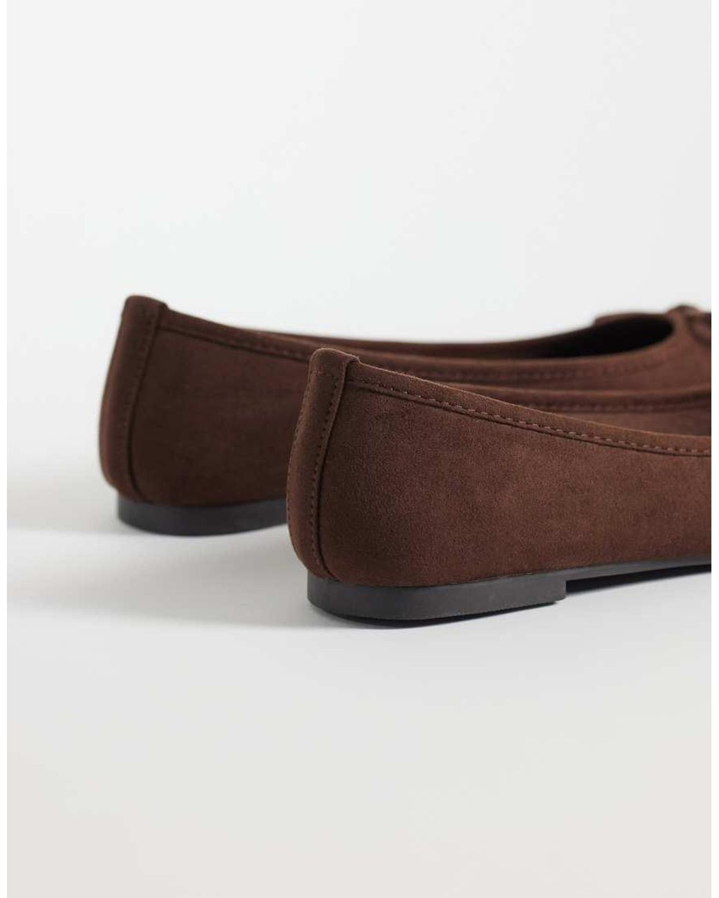 New Look White Suedette Ballet Flat