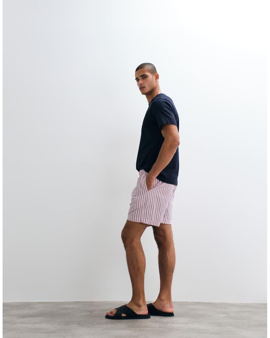 ARKET Pink Pure Cotton Poplin Shorts for men