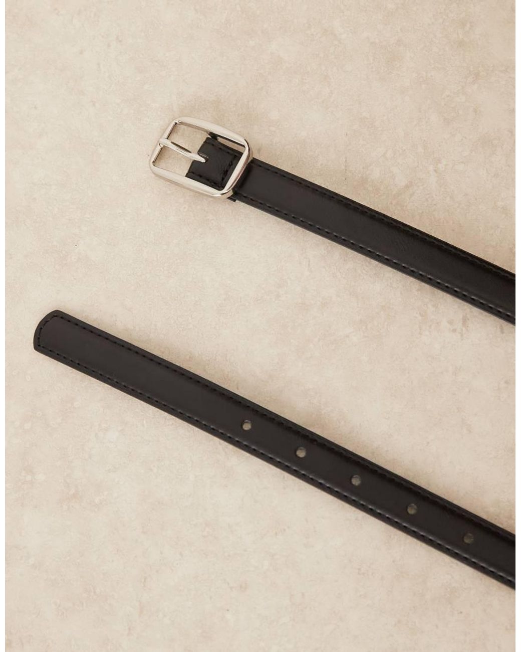 Gina Tricot Blue Belt With Silver Buckle