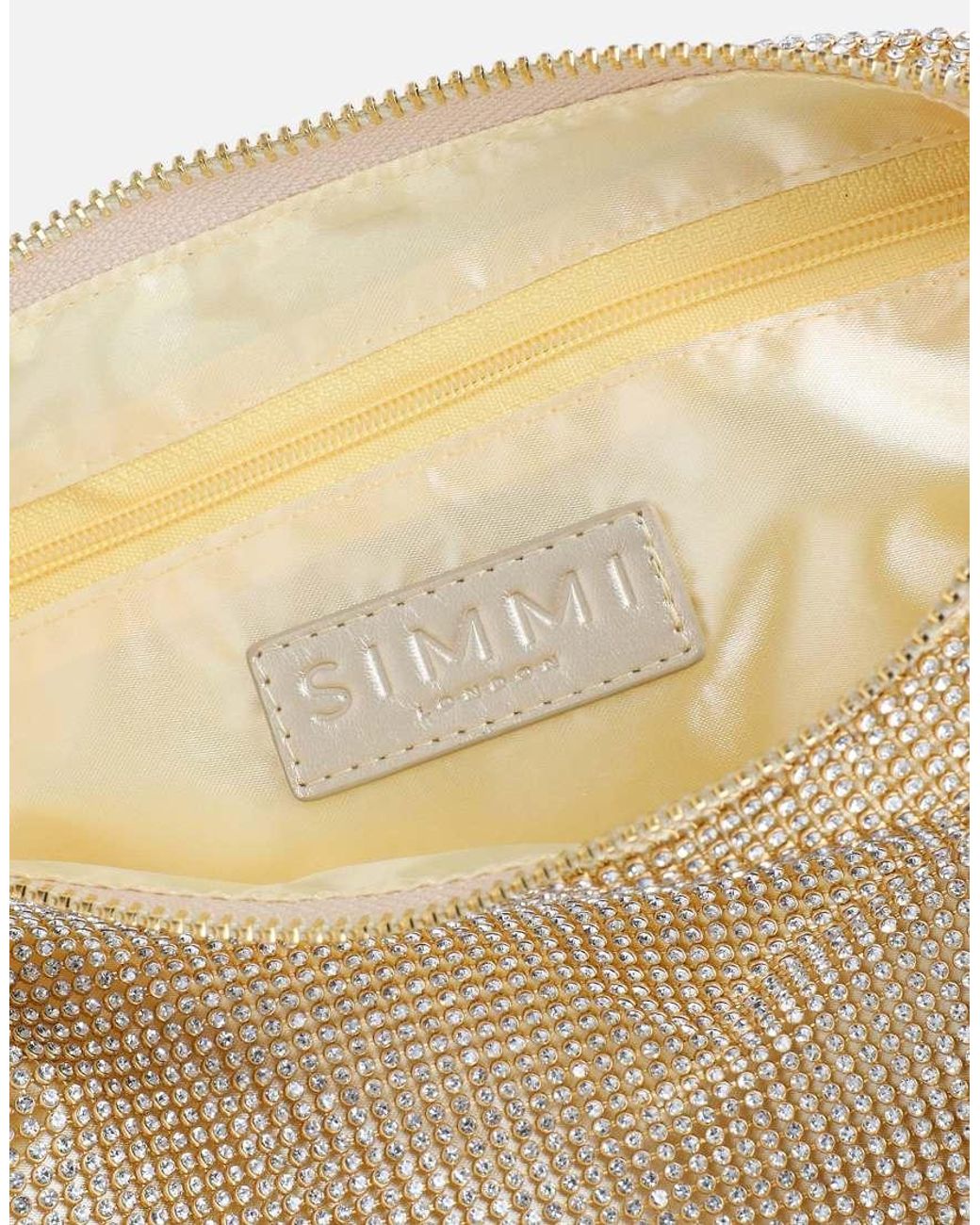 SIMMI Natural Talia Diamante Shoulder Bag