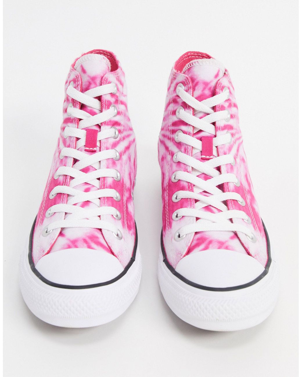 Converse Chuck Taylor All Star Hi Pink Tie Dye Trainers | Lyst