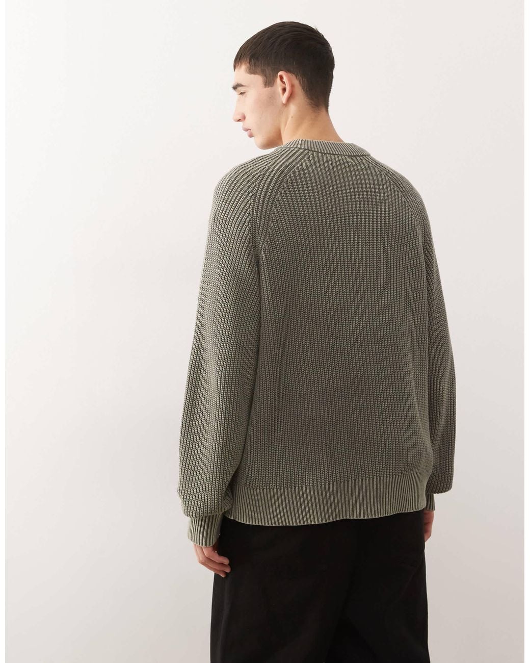 Weekday Gray Relaxed Knit Sweater for men