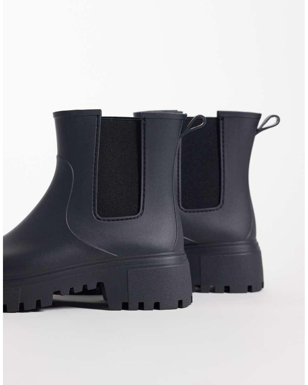 London Rebel Blue Phoebe Chunky Chelsea Gumboots