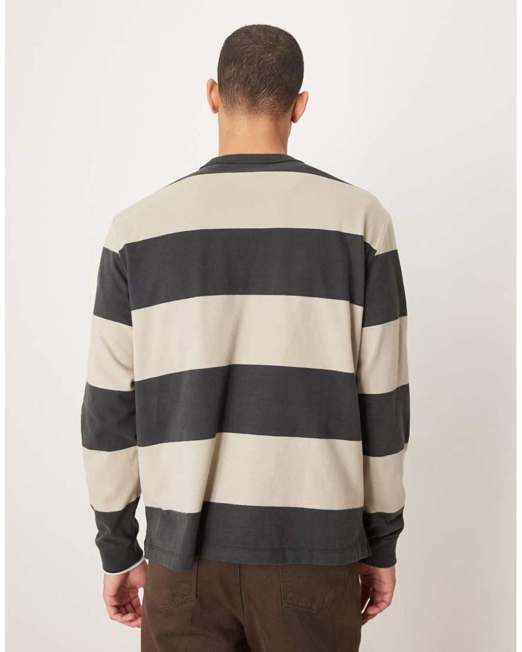 Calvin Klein Natural Long Sleeve Stripe T-shirt for men
