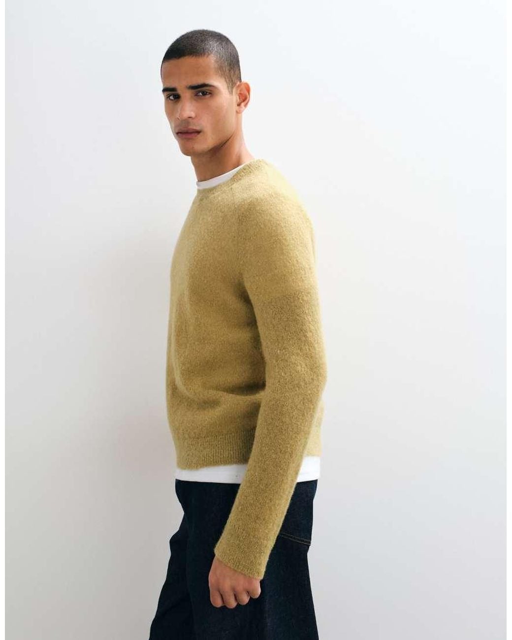 ARKET Natural Wool-rich Boucle Crew Neck Sweater for men