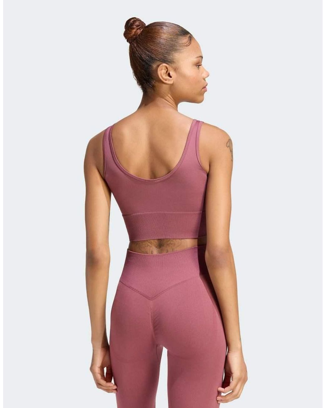 Adidas Originals Purple Essentials Seamless Bralette
