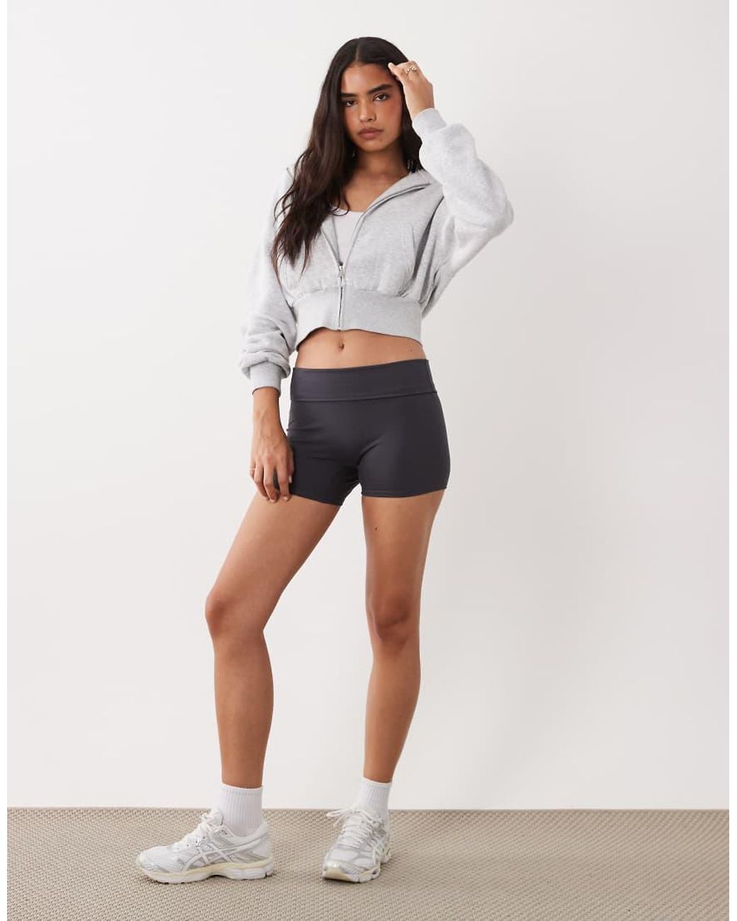 Cotton On Blue Active Ultra Soft Roll Over Shortie Short