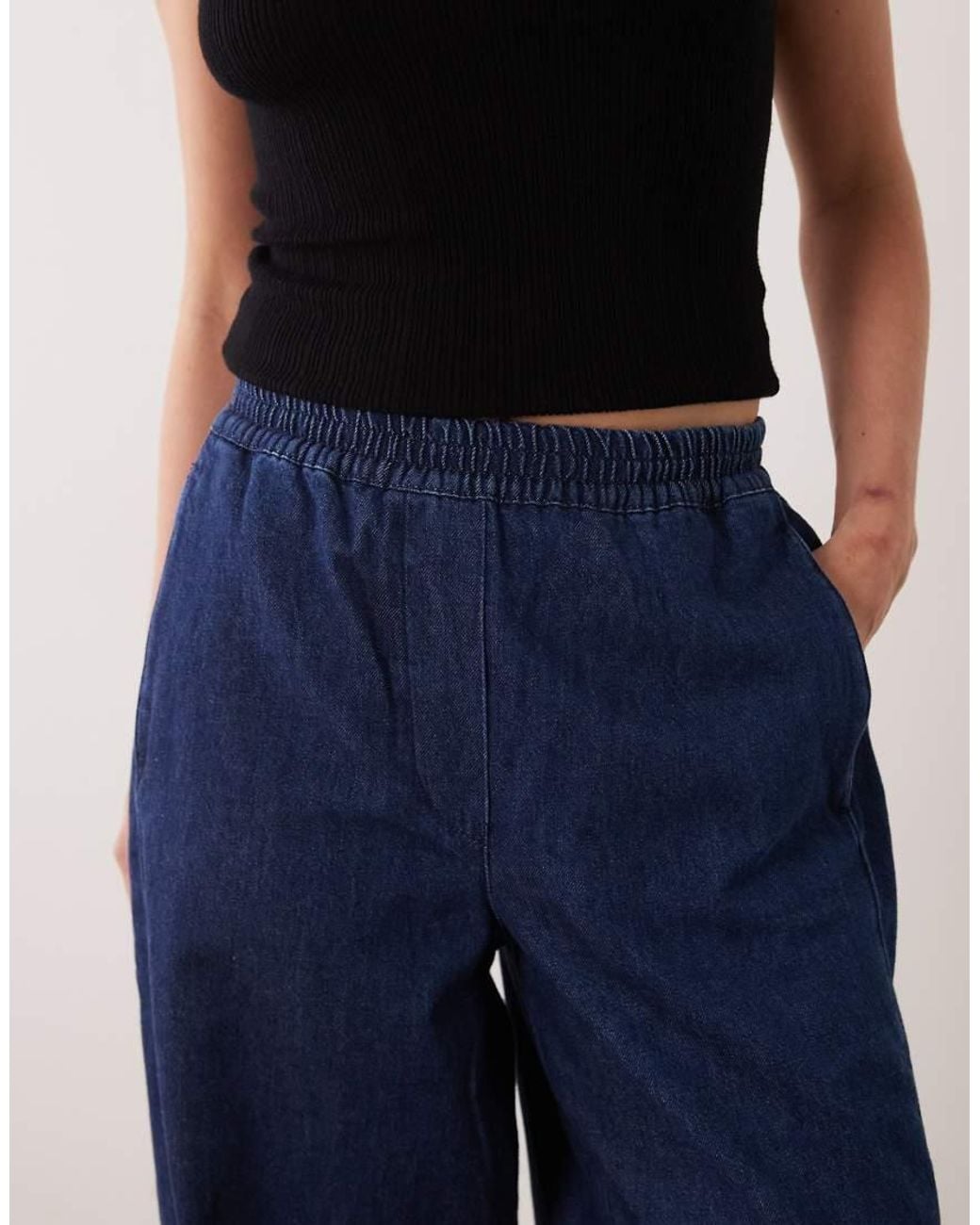 ARKET Blue Soft Denim Barrel Leag Jeans