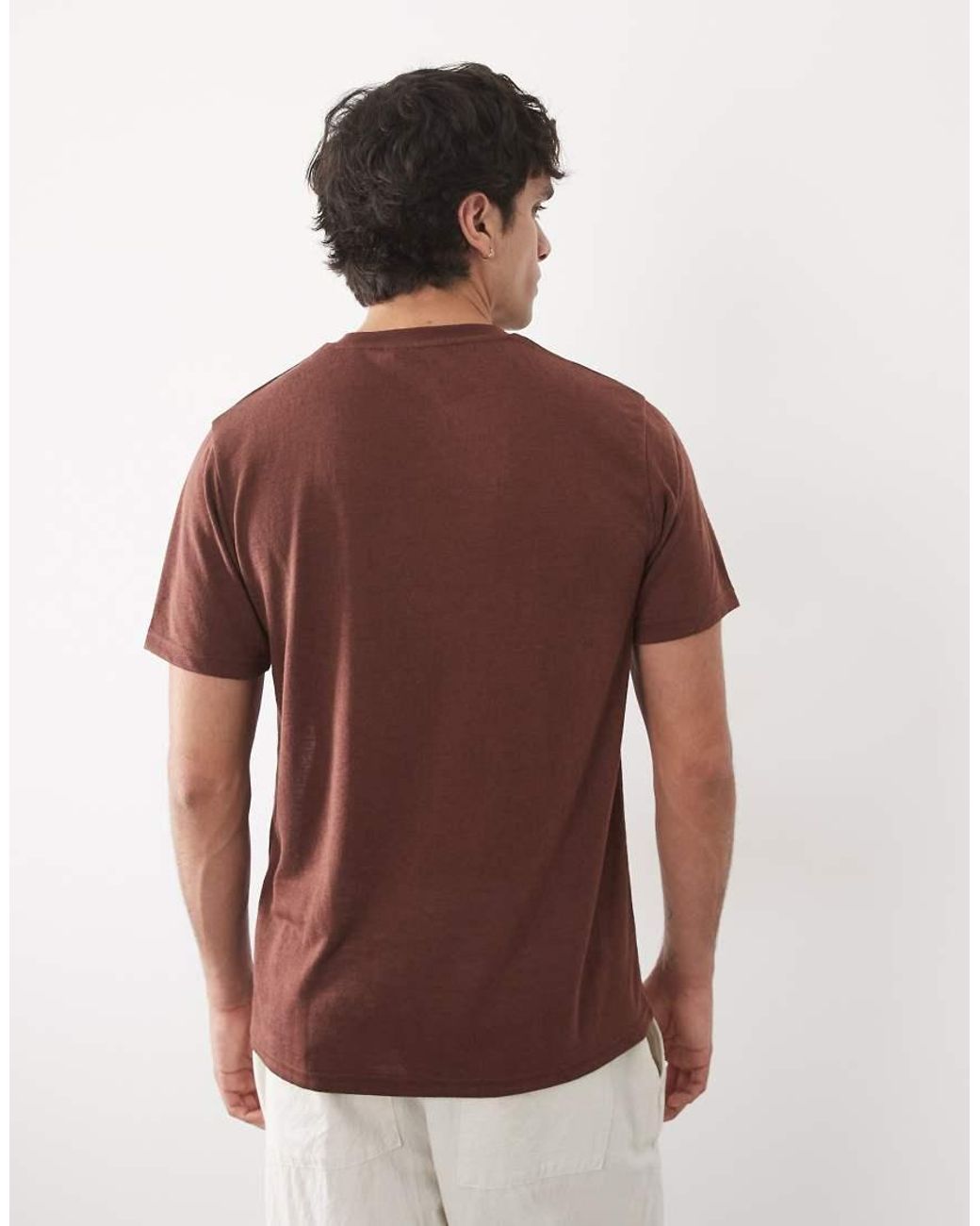ASOS Brown Regular Fit T-shirt for men