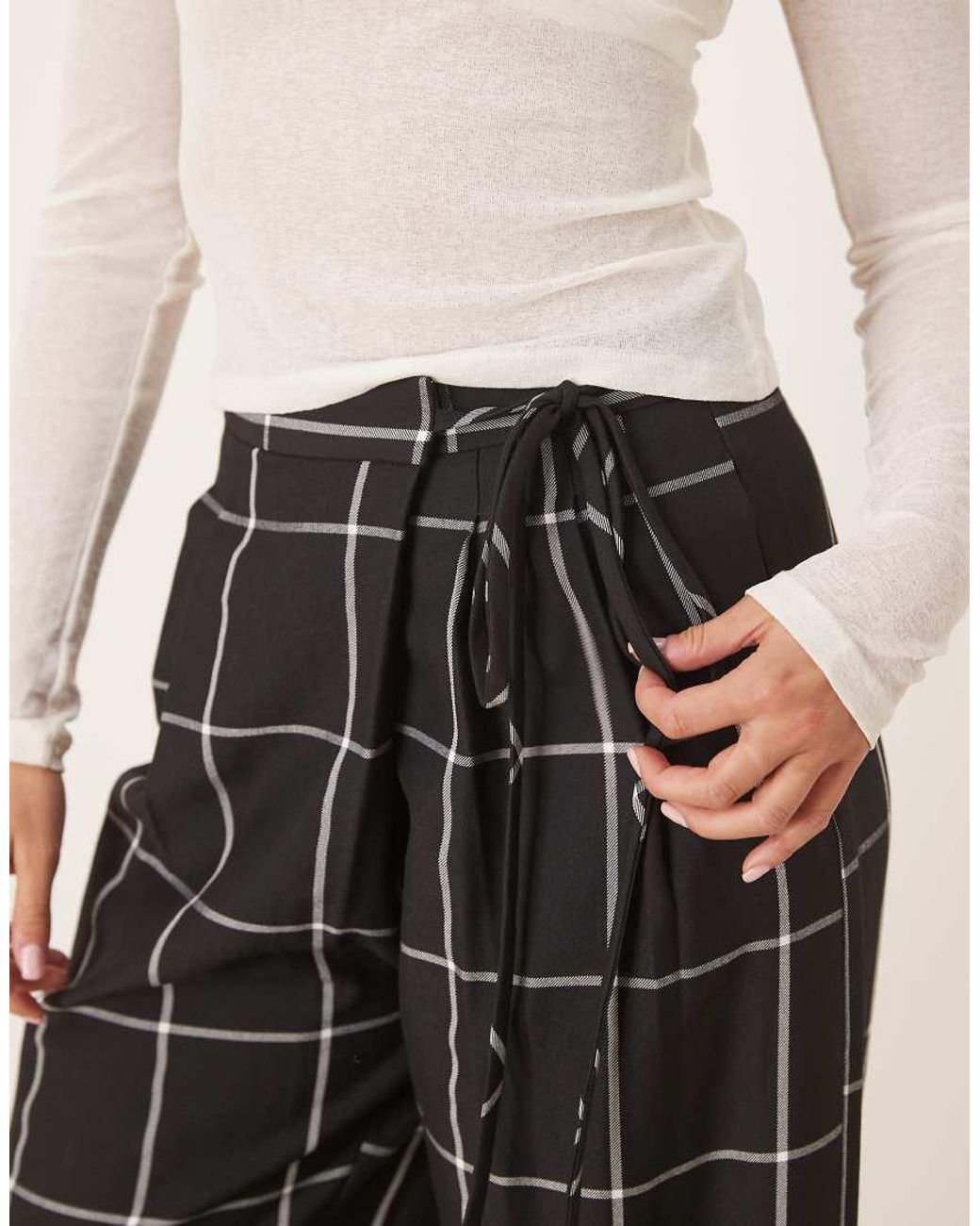 ASOS Multicolor Wrap Tie Wide Leg Pants