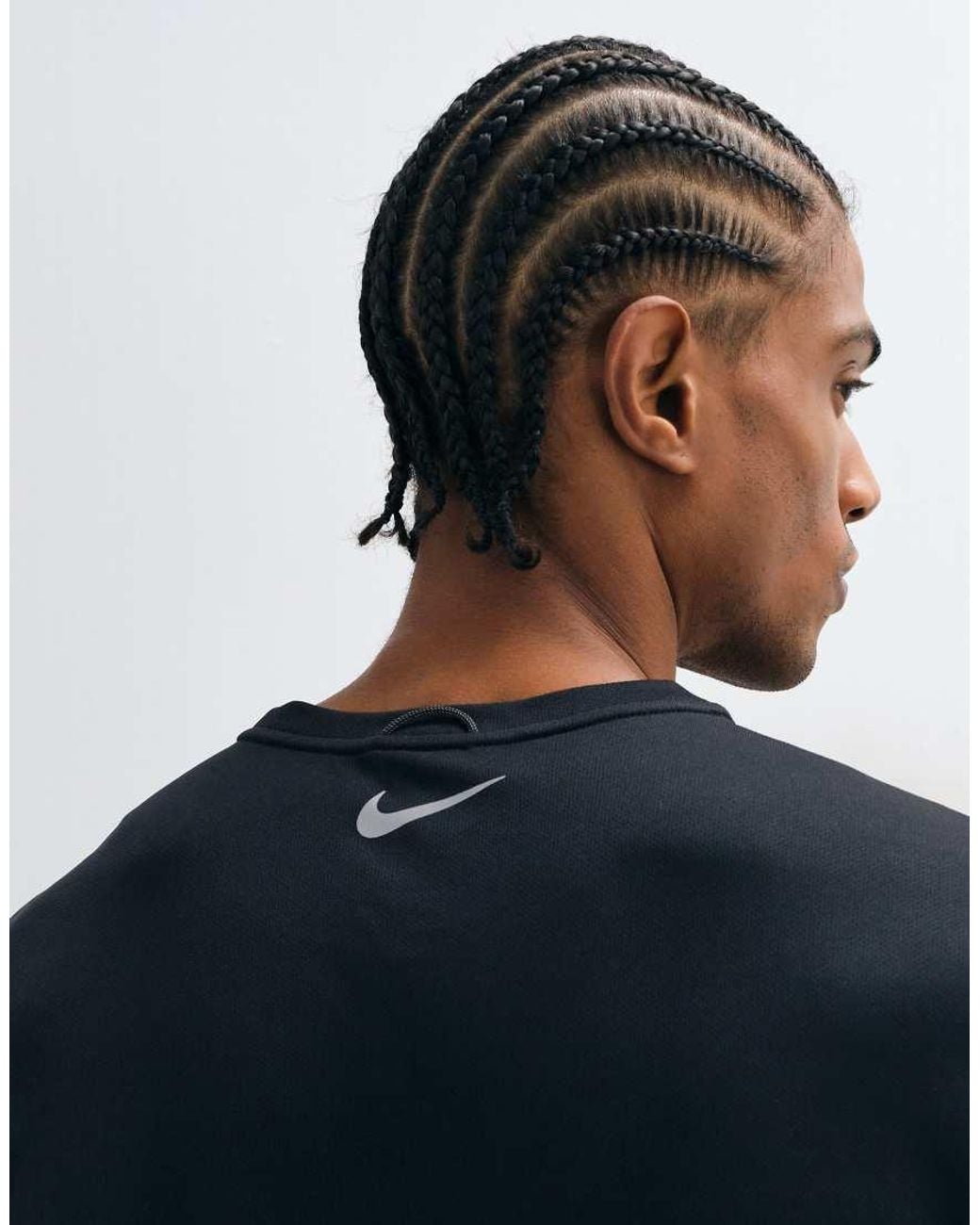 Nike Black Miler Dri-Fit Winterised Short Sleeve Top for men