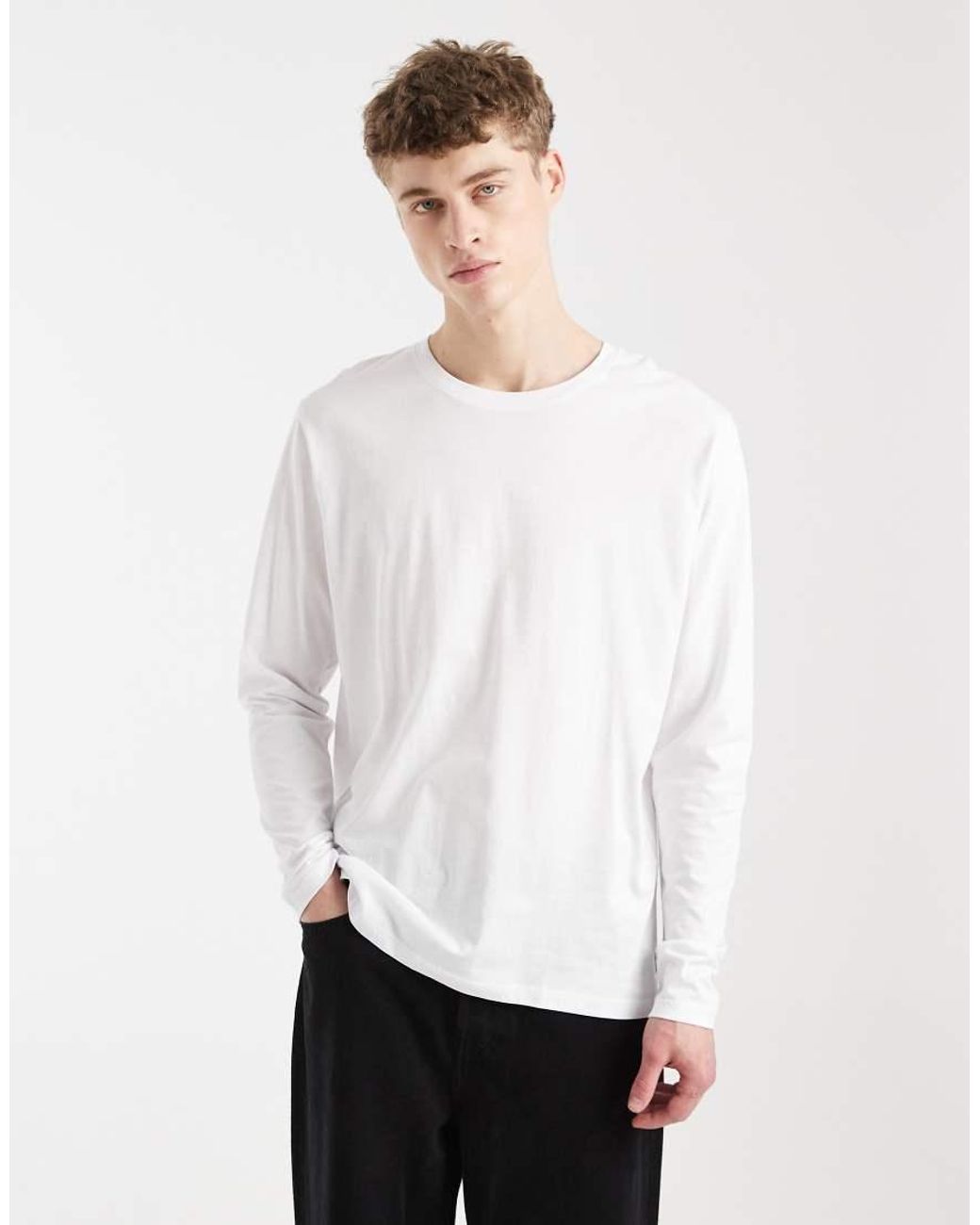 Jack & Jones White Long Sleeve T-shirt for men
