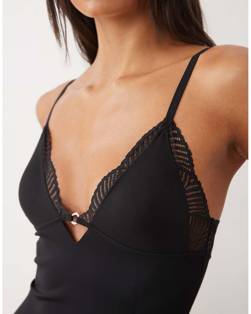 Calvin Klein Black Shapewear Lace Slip Dress