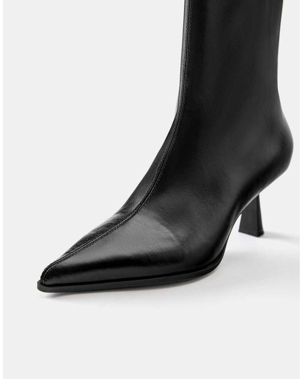 Pull&Bear Black Stiletto Heel Ankle Boots