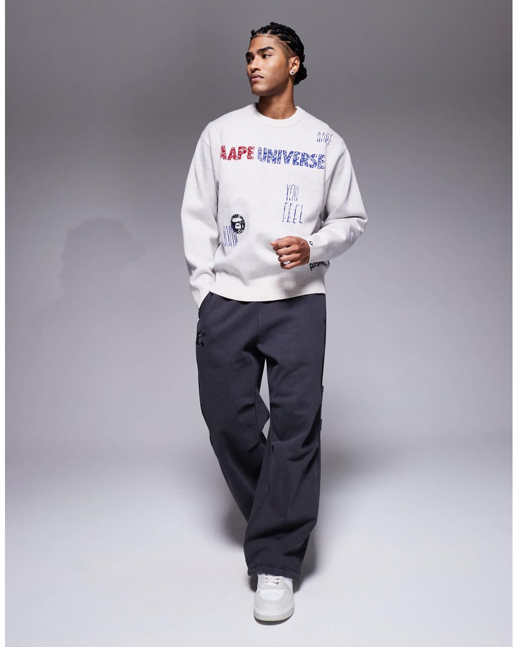 Aape By A Bathing Ape – strickpullover in Gray für Herren