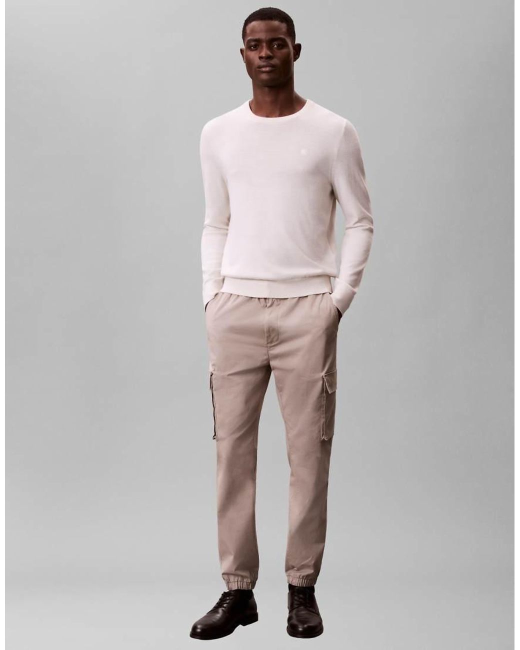 Calvin Klein Natural Skinny Comfort Cargo Trousers for men