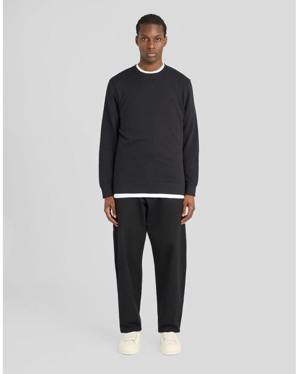 Lyle & Scott Gray Mid Layers Textured Eagle Crew Neck Sweatshirt for men
