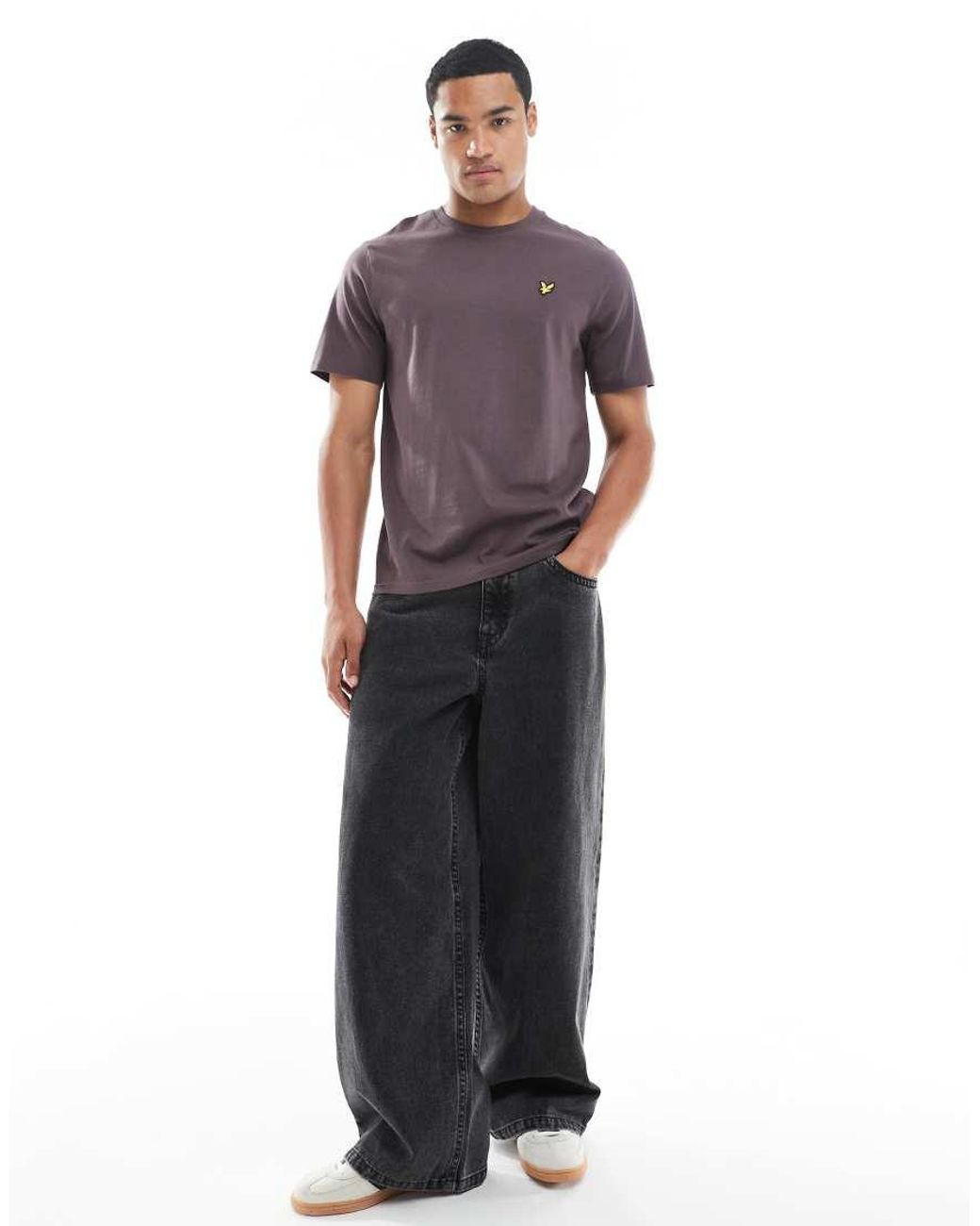 Lyle & Scott Purple Plain T-Shirt for men