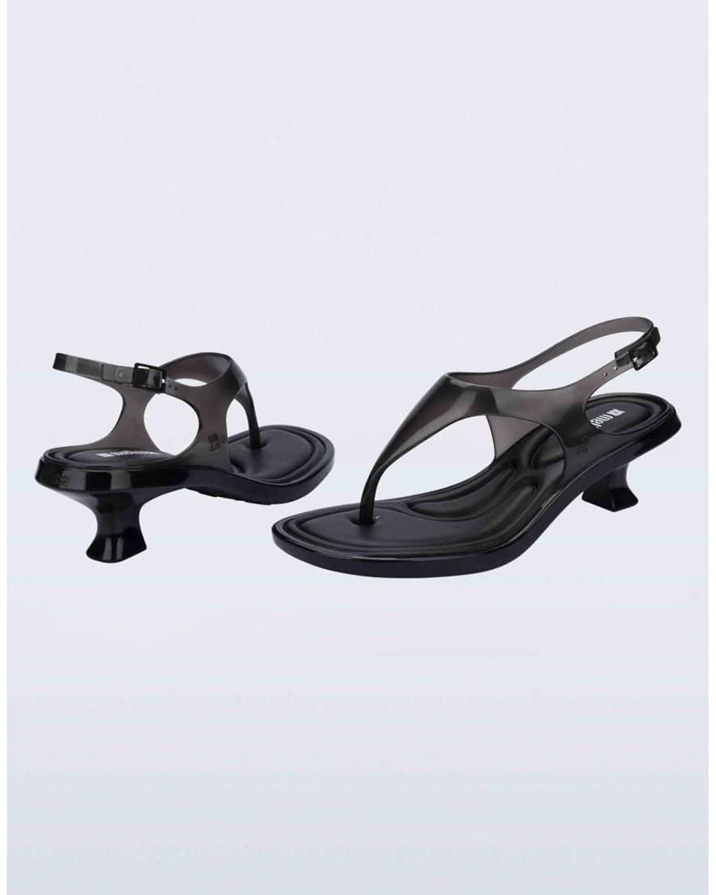 Melissa Black Kitten Heel Sandal