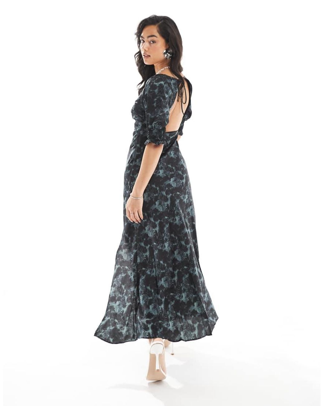 Glamorous Blue Open Maxi Tea Dress