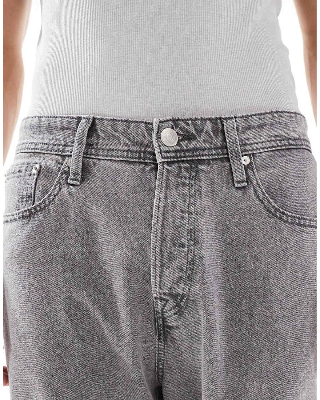 Jack & Jones Gray Alex baggy Jeans for men