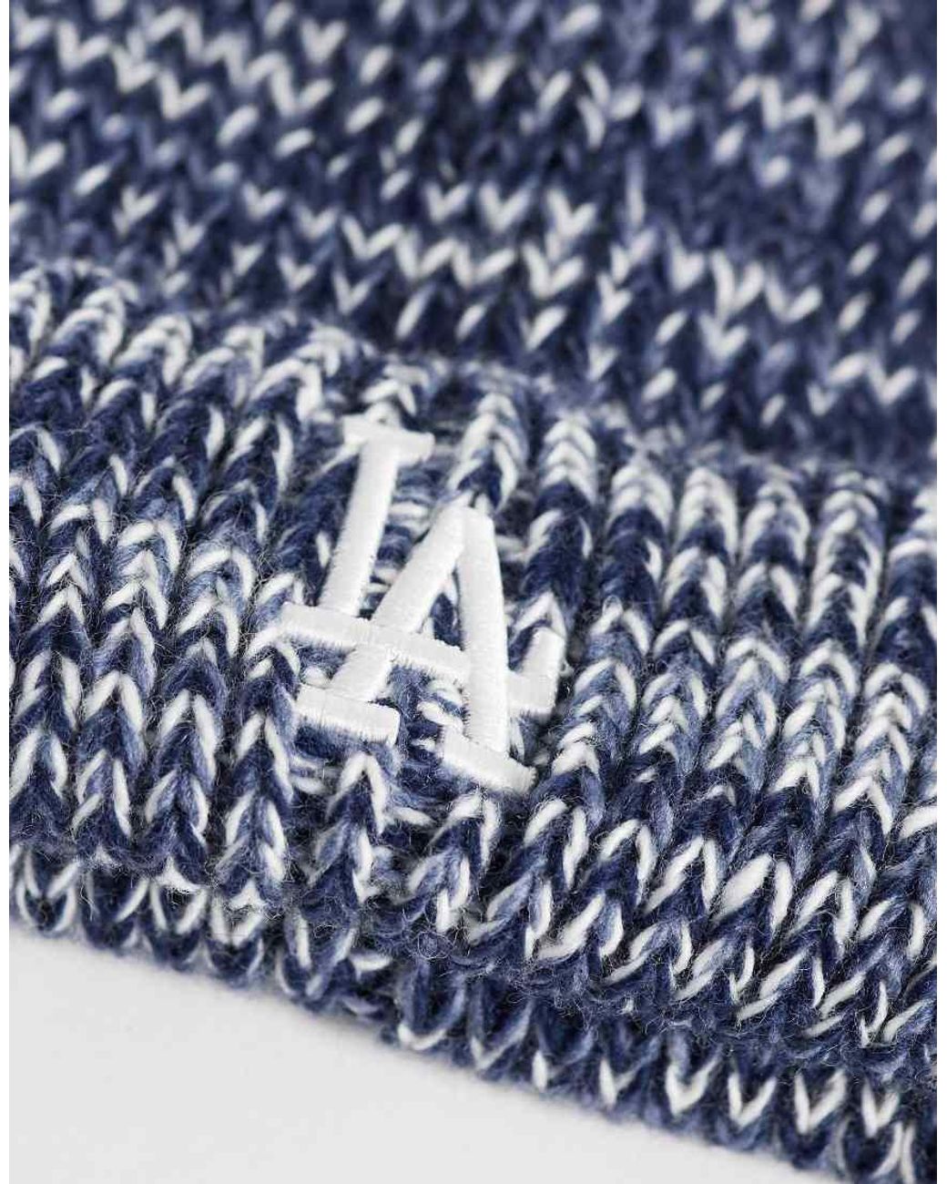 KTZ Blue La Dodgers Marled Knit Cuff Beanie for men