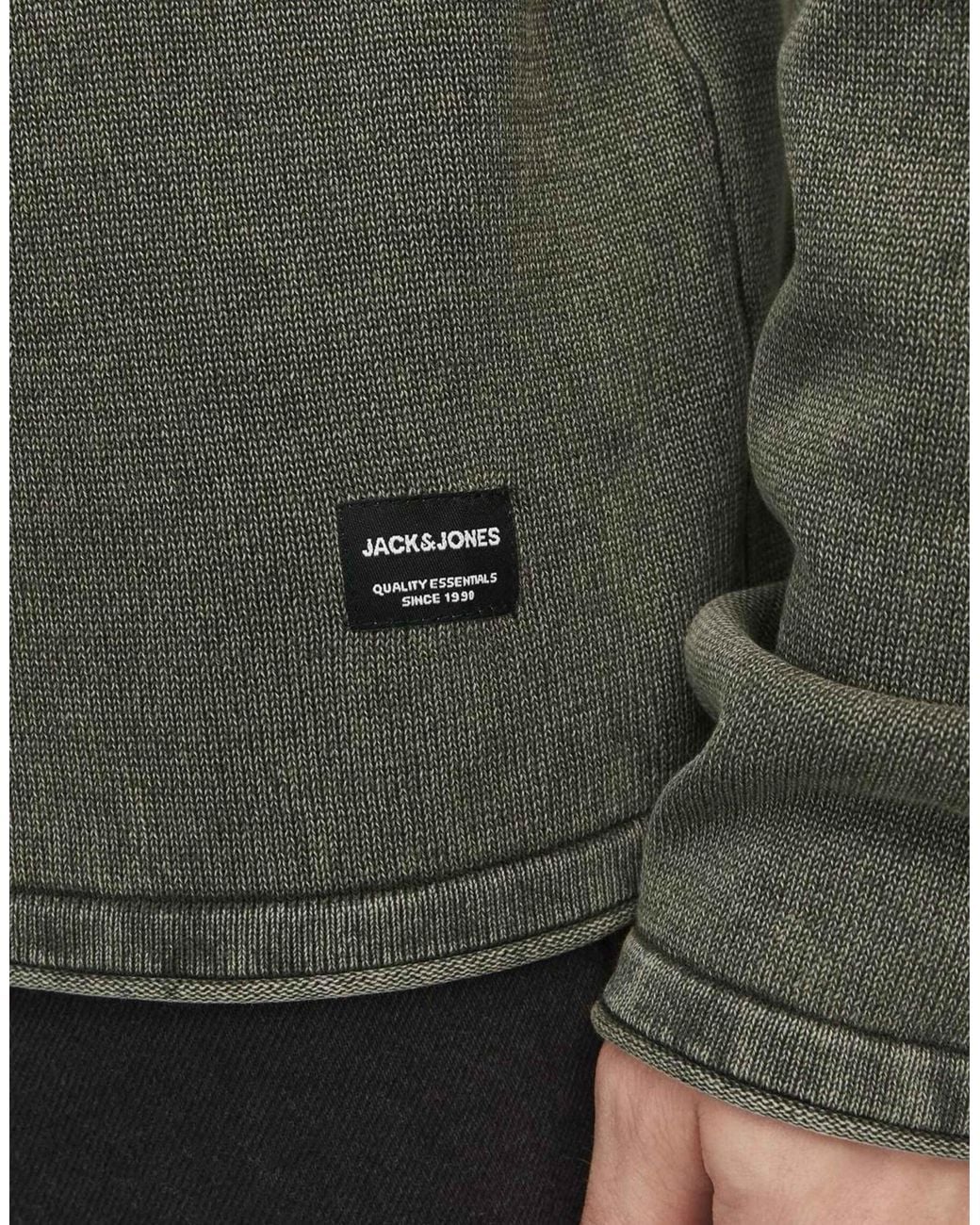 Jack & Jones Leo strickpullover mit rundhalsausschnitt in Green für Herren