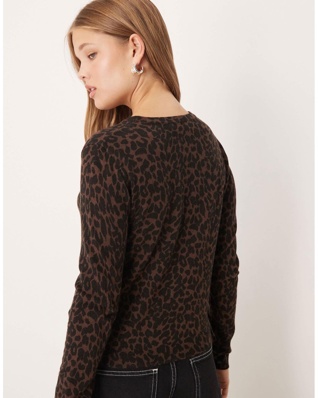 Mango Brown Fine Knitted Top