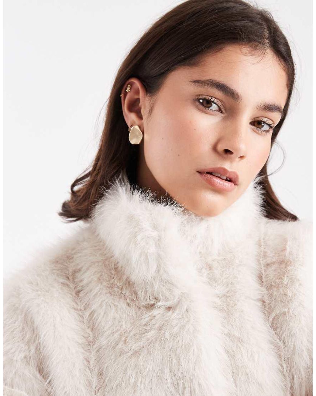 Vero Moda Natural Super Soft Faux Fur Short Coat