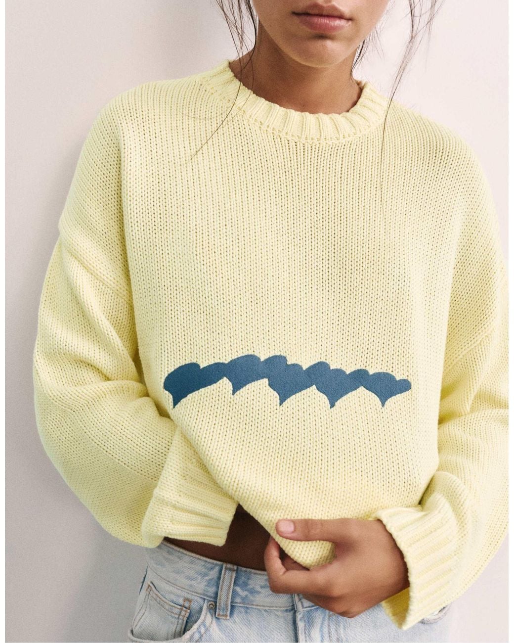 Pull&Bear Yellow Oversize-pullover mit herz