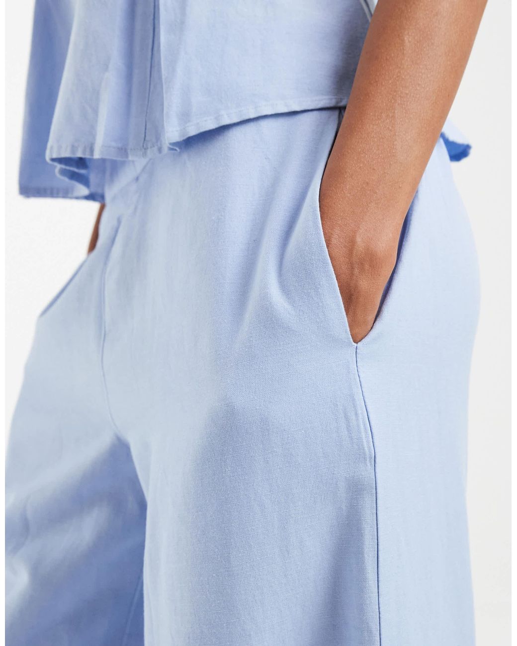 Pantalon d'ensemble ample et texturé - clair Aware en coloris Blue