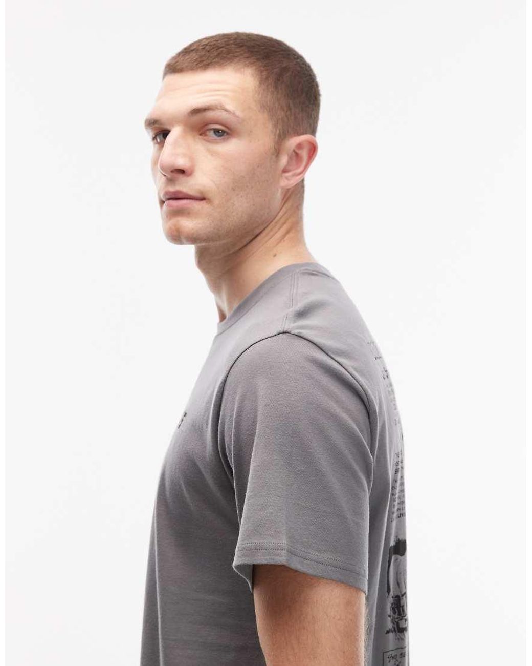 Levi's Gray Western Back Graphic Relaxed T-shirt for men