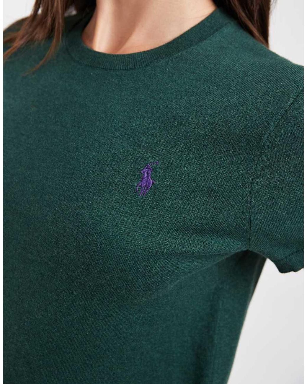 Polo Ralph Lauren Green Short Sleeved Fine Knit Jumper