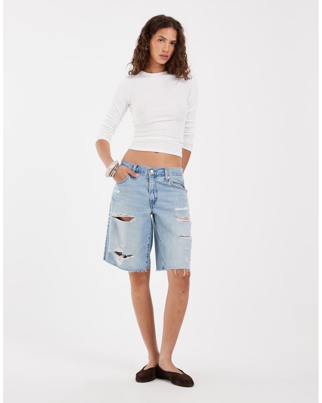Levi's Blue baggy Dad Denim Jort