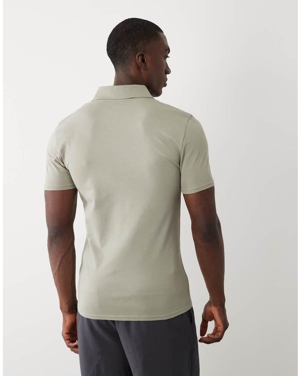ASOS White Essentials Muscle Fit Polo Shirt for men