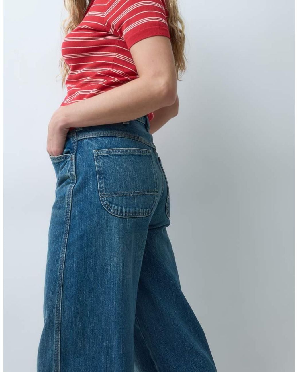 Dickies Blue Maricopa Low Waist Barrel Jeans
