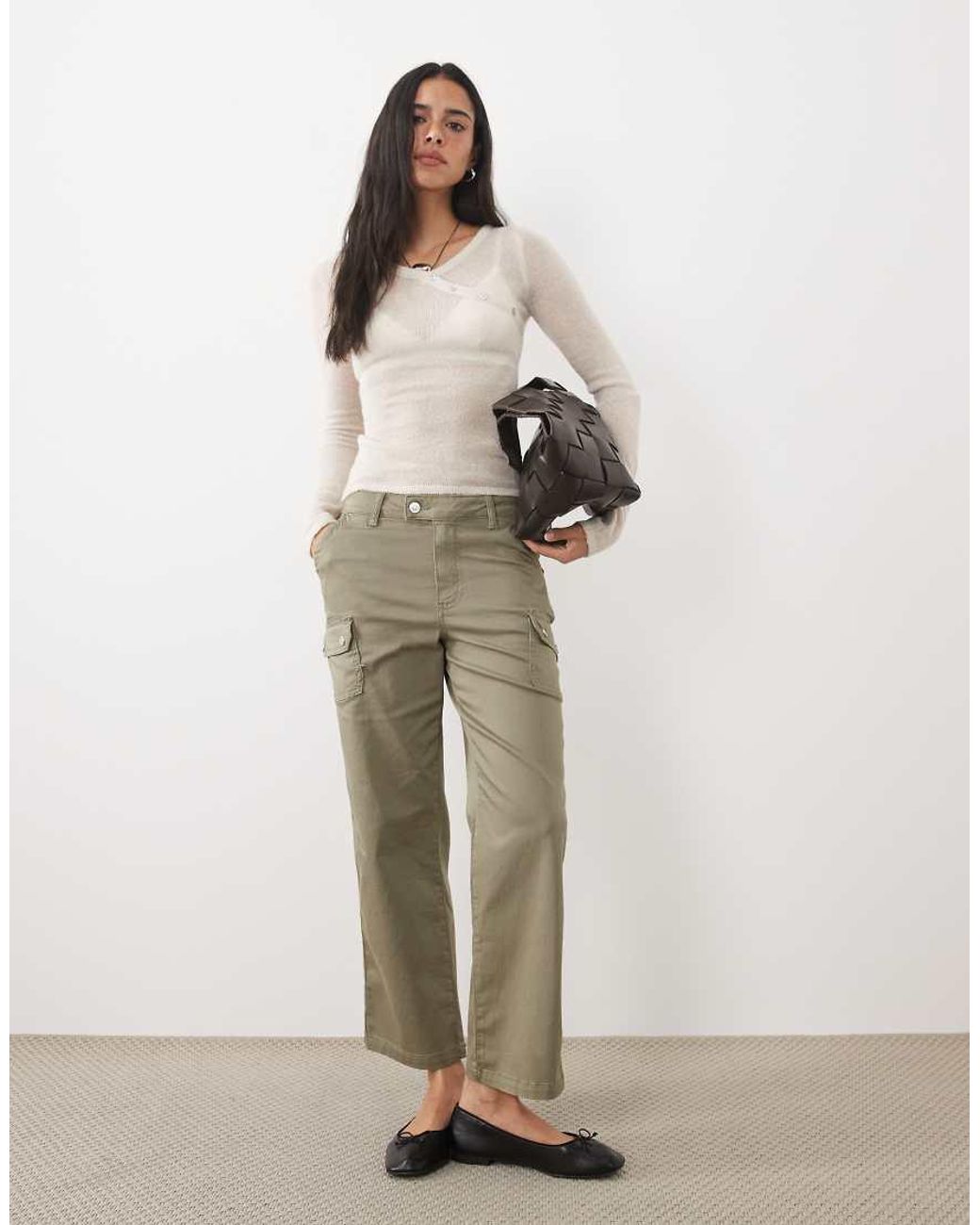 Motel White Elanur Sheer Knit Top