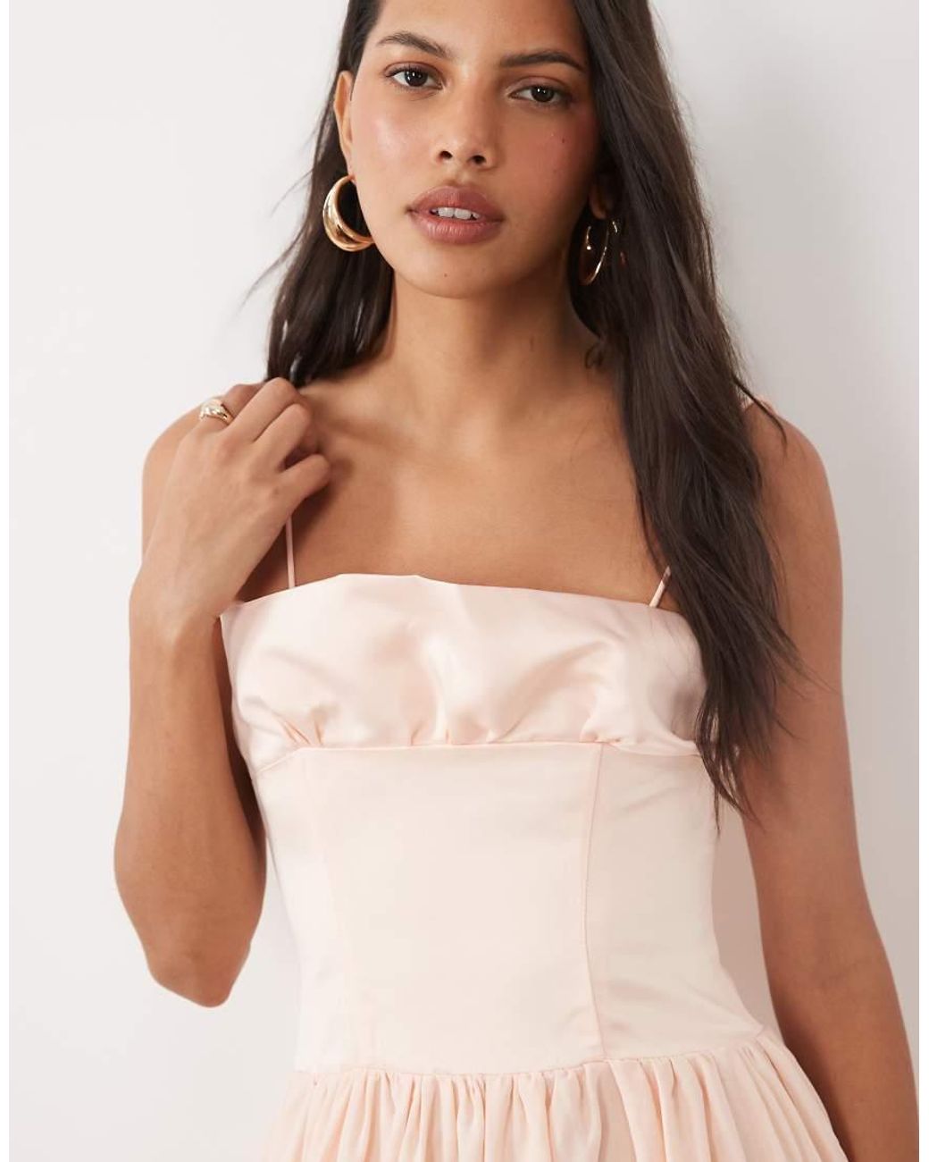 True Decadence Pink Corset Dropped Waist Maxi Dress