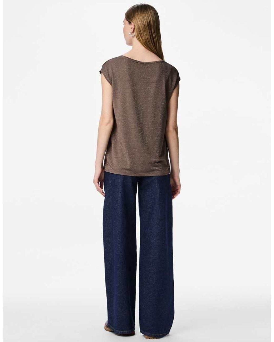Pieces Brown T-Shirt