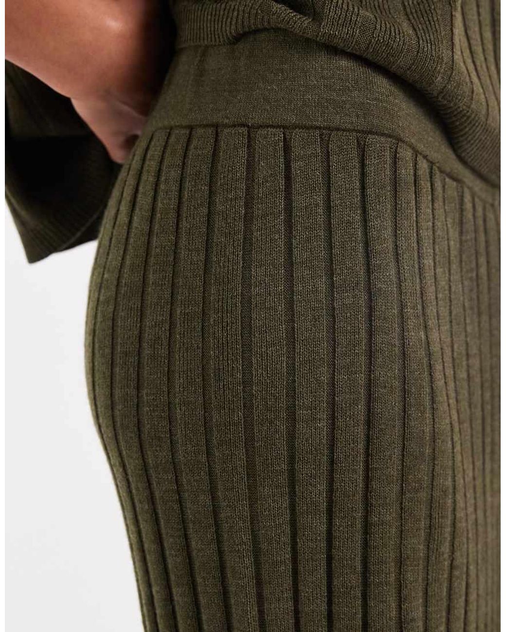 ONLY Green Wide Leg Knit Pants