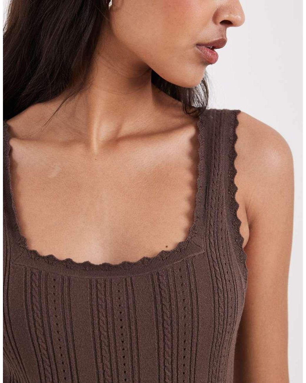 JJXX Blue Pointelle Vest Top