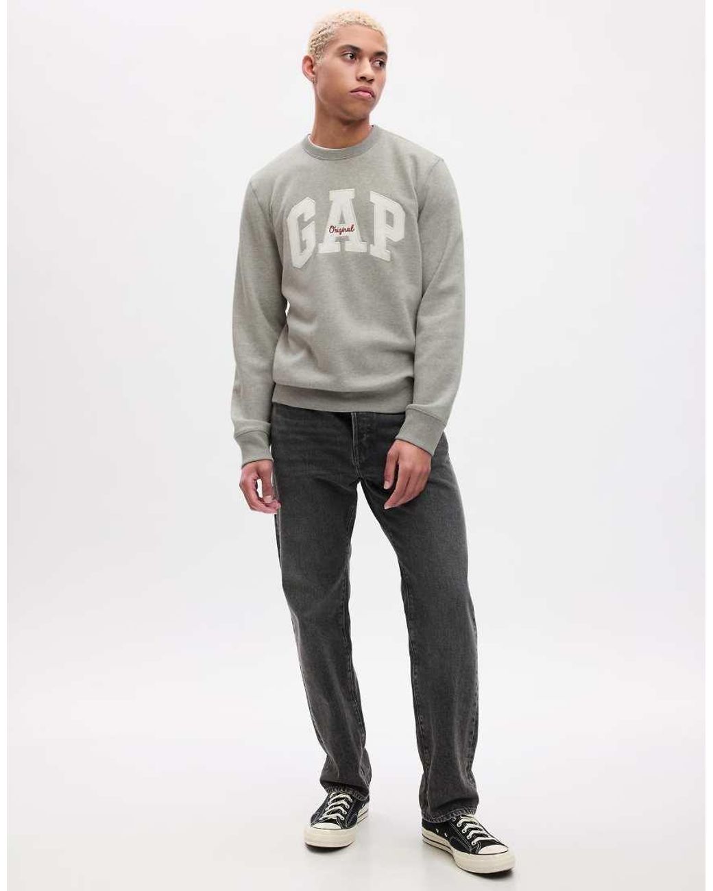 Gap Gray Original Crew Neck Sweatshirt for men