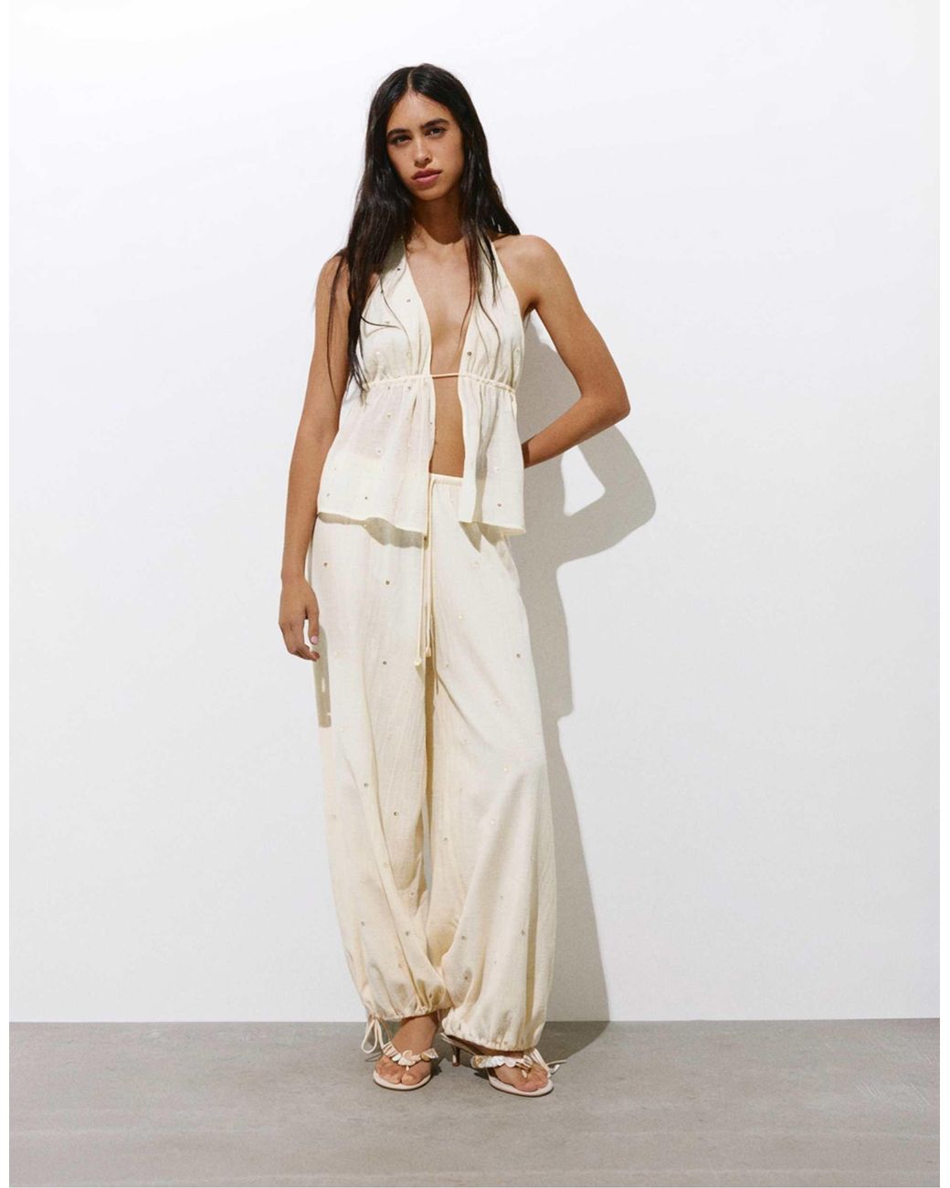 Pull&Bear White – neckholder-oberteil