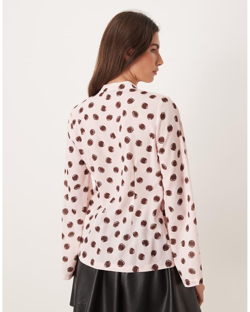 Sister Jane Natural Scoop Neck Bow Detail Blouse