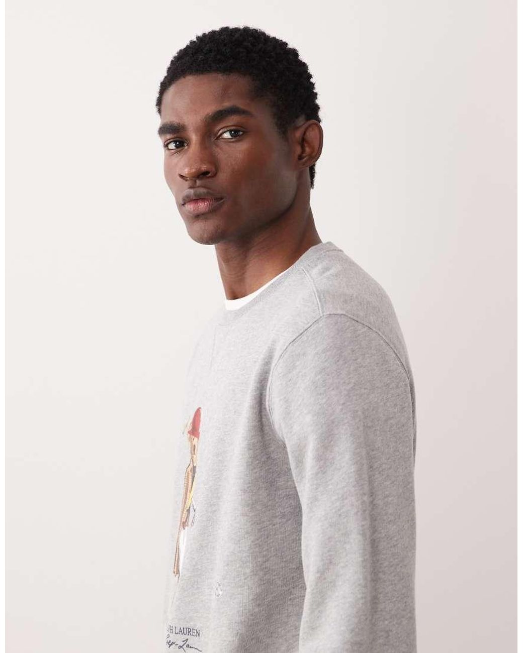 Polo Ralph Lauren Gray Society Bear Print Shirt for men