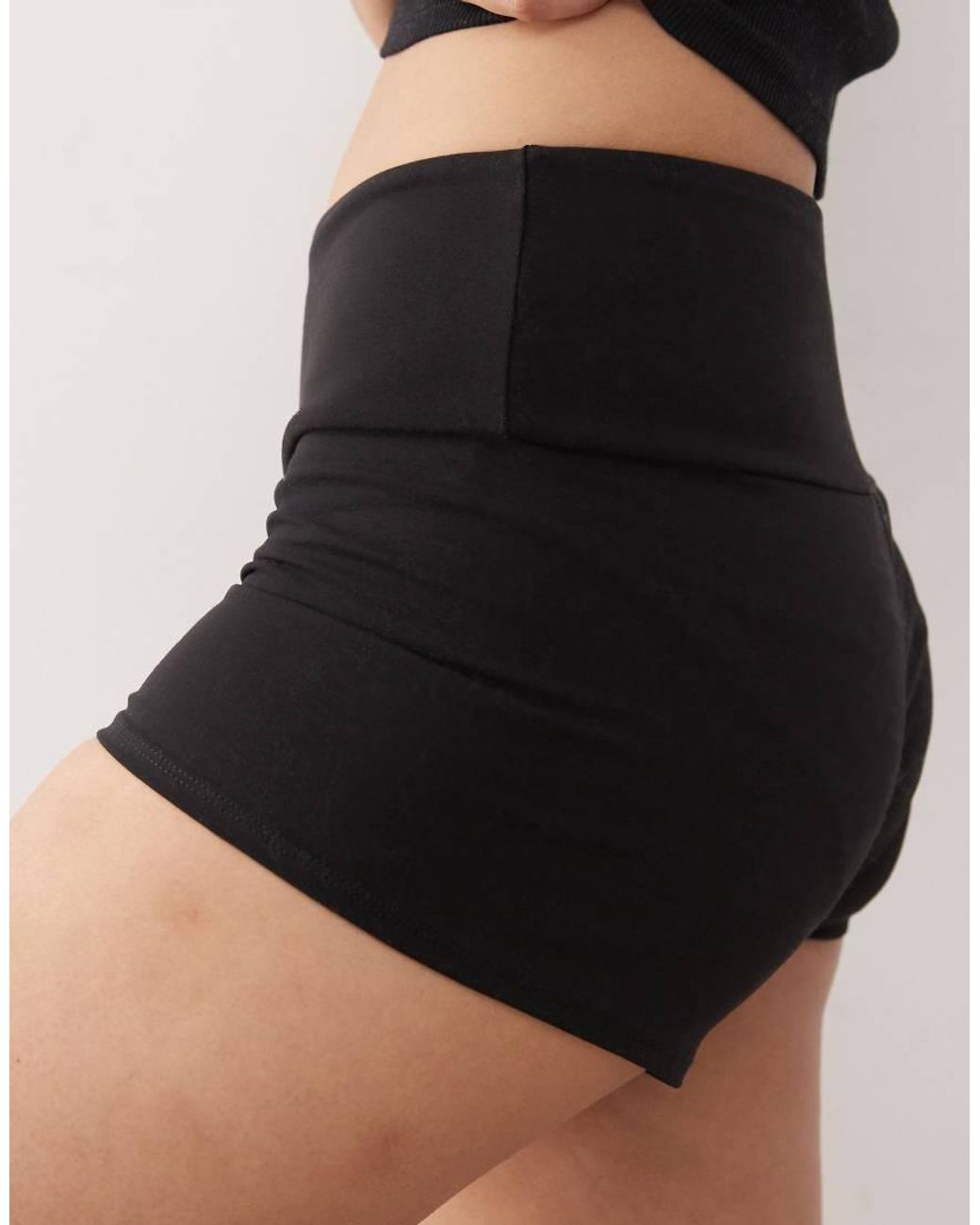 Weekday Black Jersey Hot Pants
