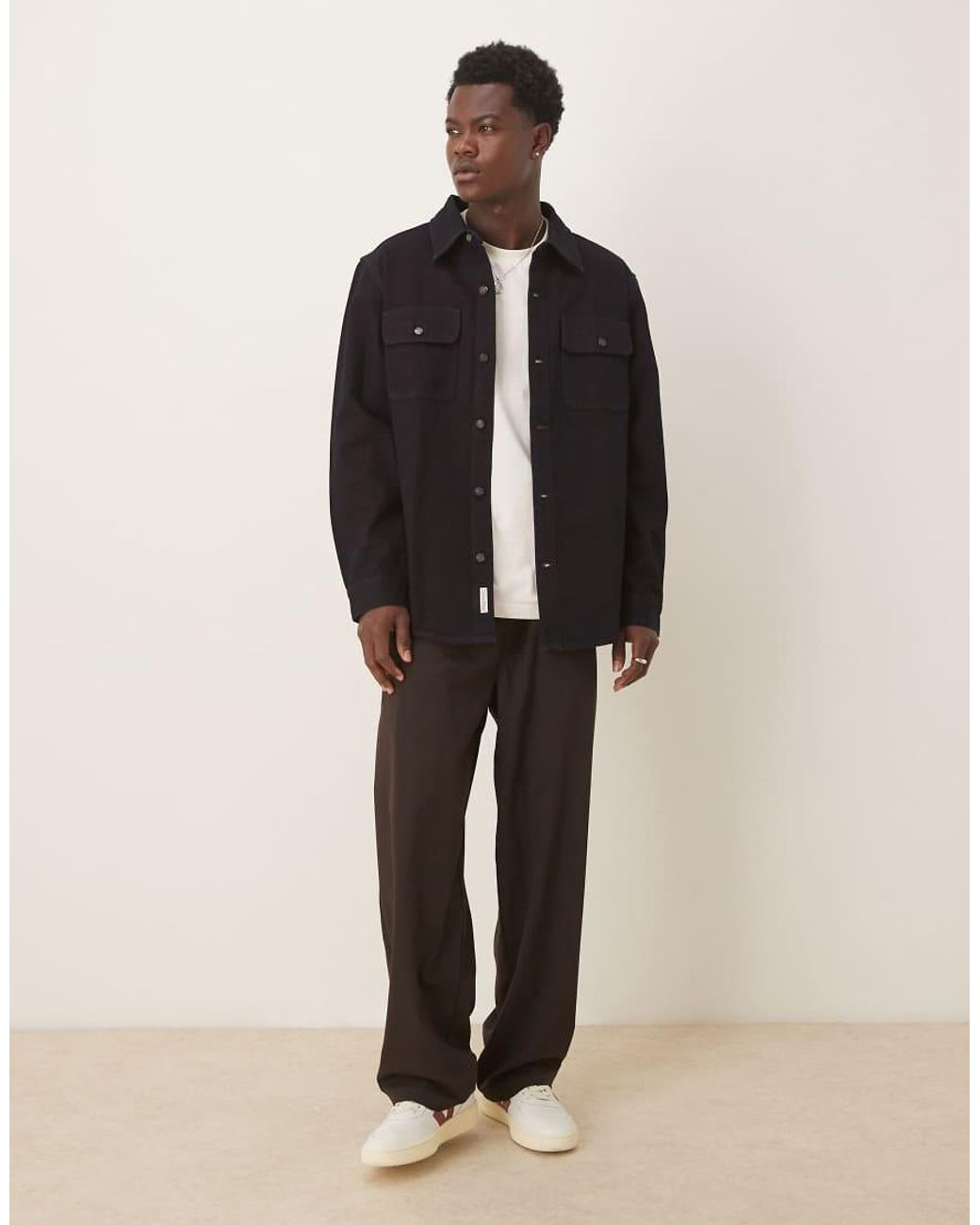 Calvin Klein Black Long Overshirt for men