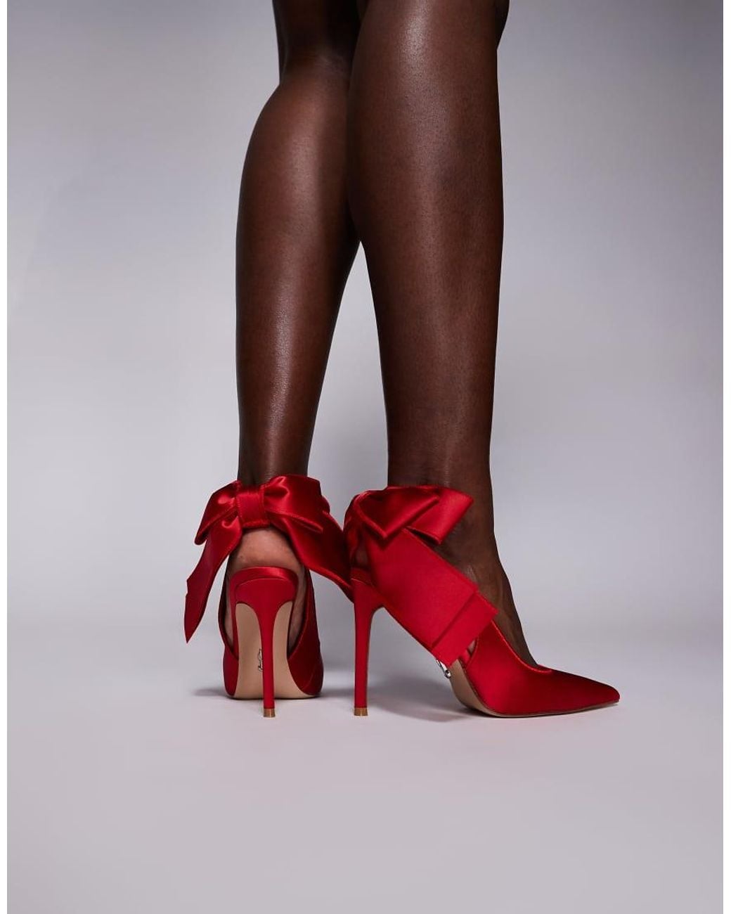 Steve Madden Multicolor Teacup Slingback Heels With Bow Detail
